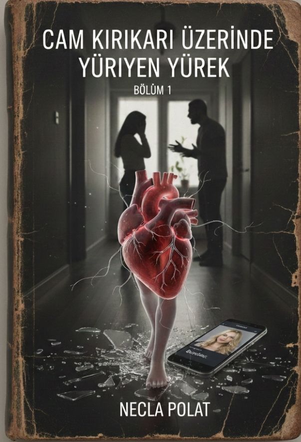 Cam k�r�klar� �zerinde y�r�yen kad�n